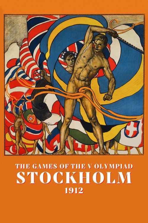 The Games of the V Olympiad Stockholm, 1912 poster