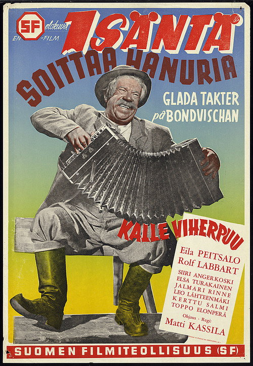 Isäntä soittaa hanuria poster