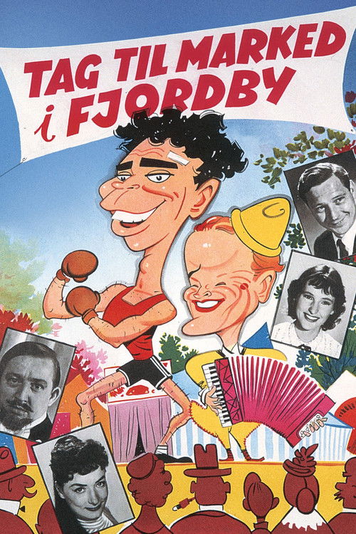Tag til marked i Fjordby poster
