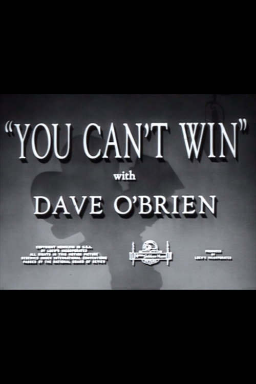 You Can’t Win poster